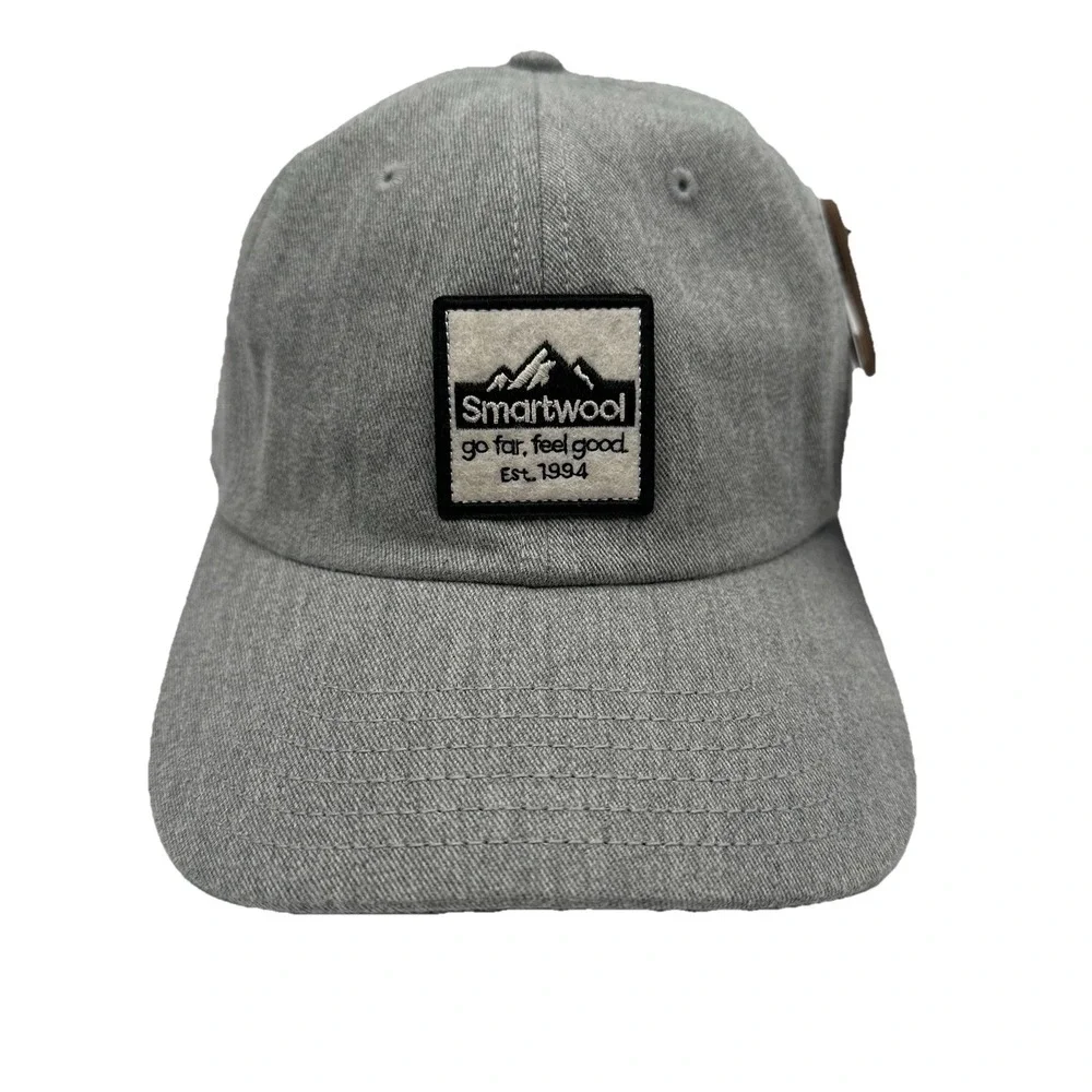 Smartwool Logo Ball Cap Hat Grey Strapback Adjustable OSFM Baseball NWT